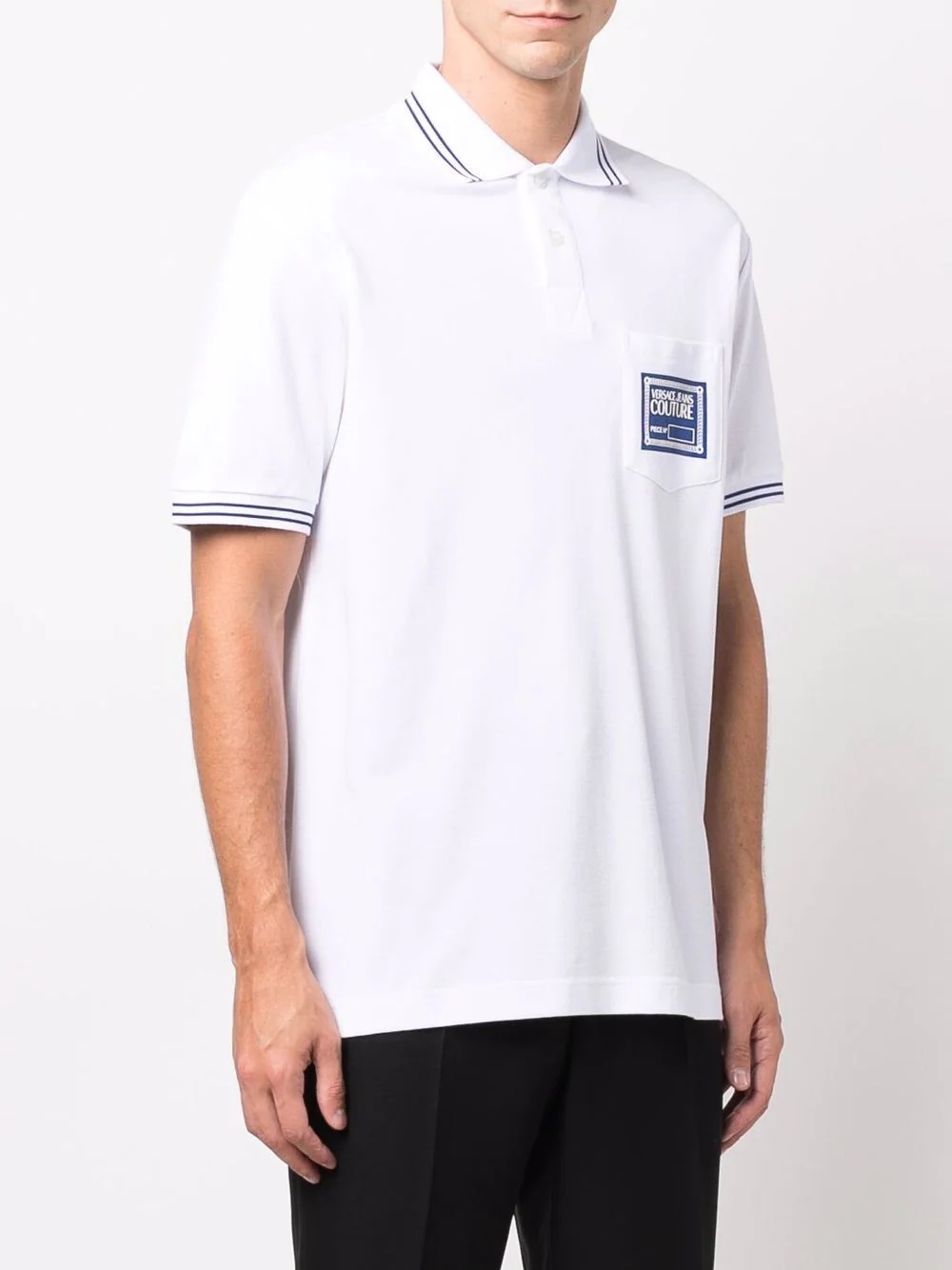 logo-patch polo shirt - 3