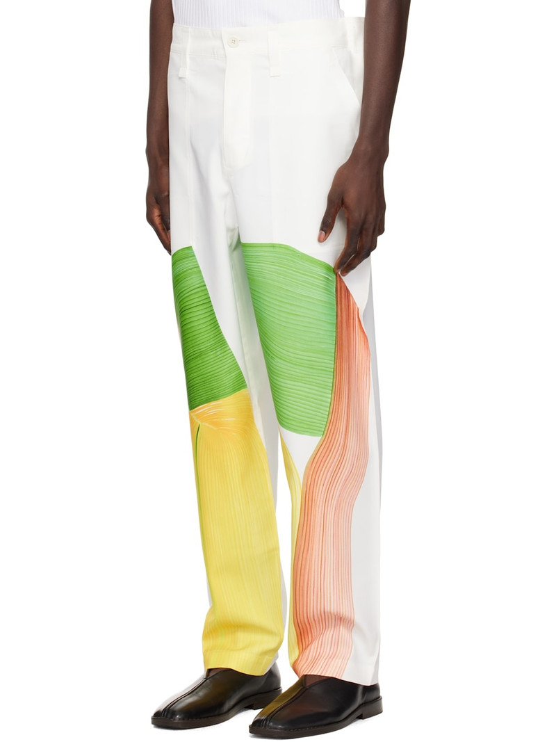 ISSEY MIYAKE White Ronan Bouroullec Edition Drawing Press Trousers outlook