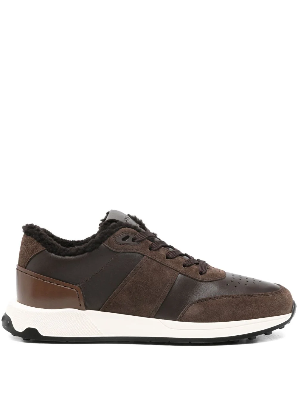 panelled shearling trainers - 1
