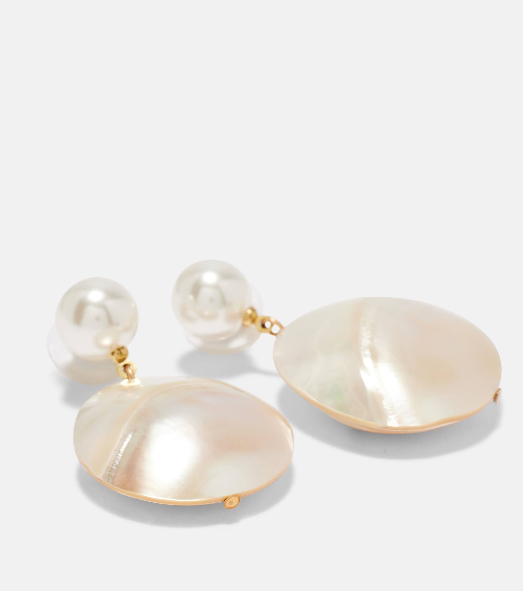Nerine mother-of-pearl drop earrings - 4