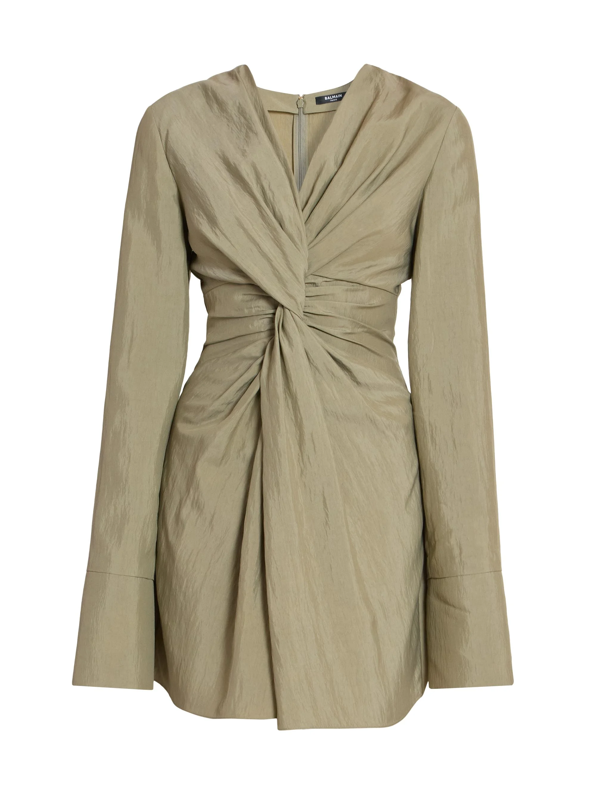 Women's Long-Sleeve Twist Minidress - Vert Pale - 1