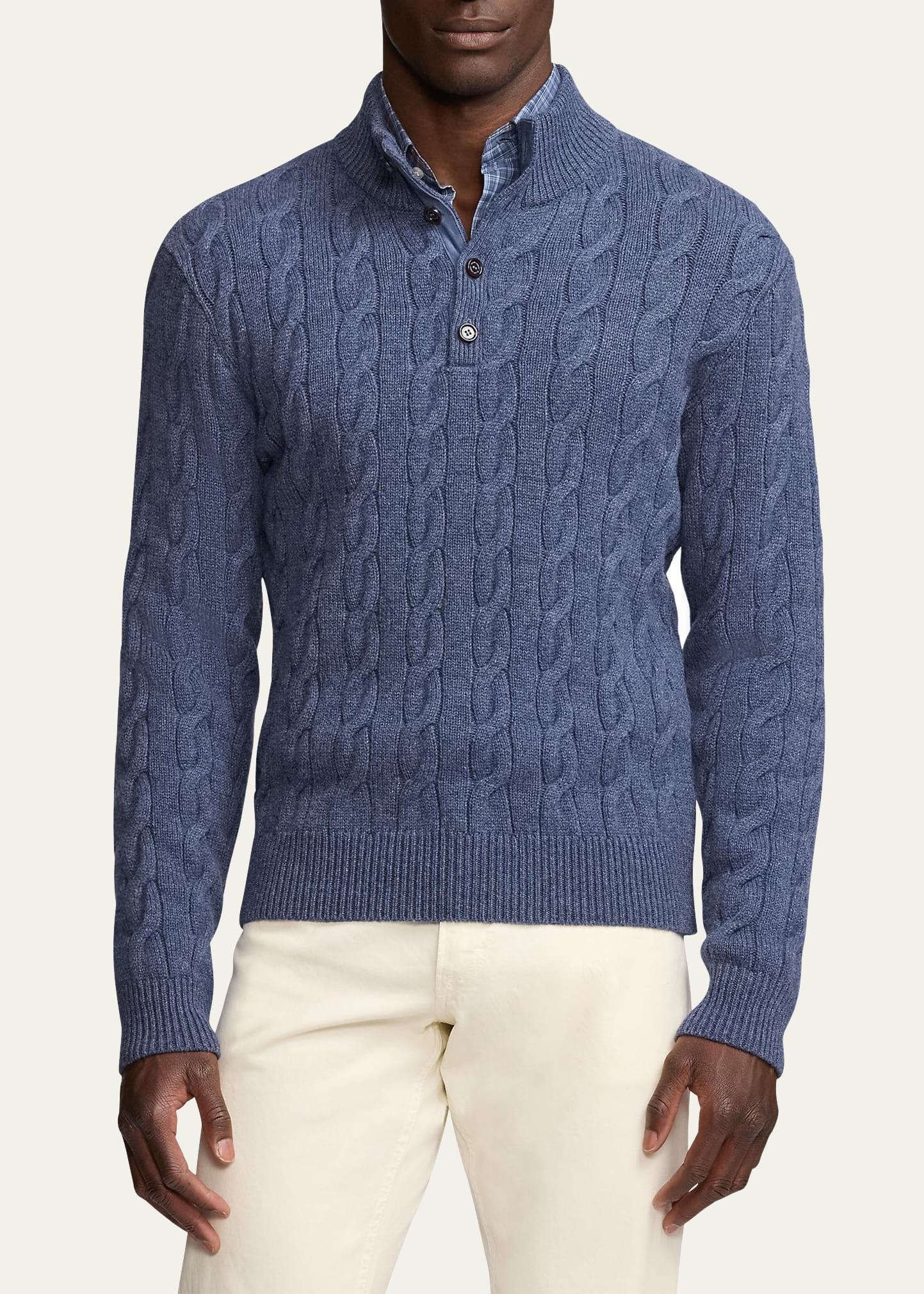 Men's Cashmere Cable-Knit Sweater - 4