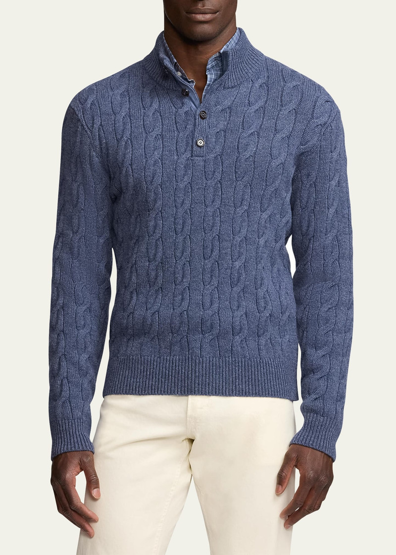 Men's Cashmere Cable-Knit Sweater 4