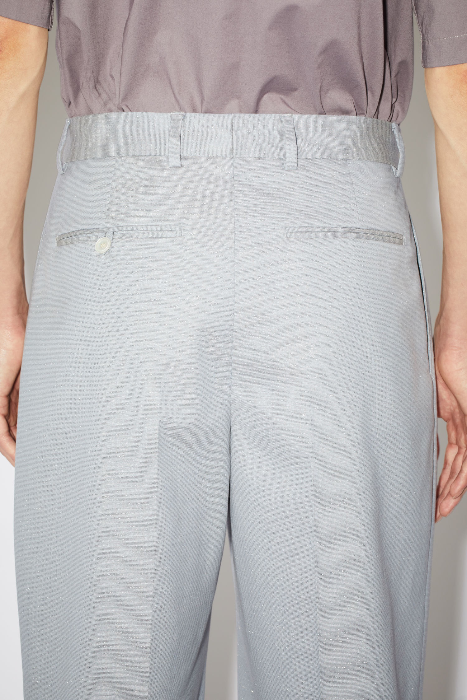 Lurex suit trousers - Dusty blue - 5