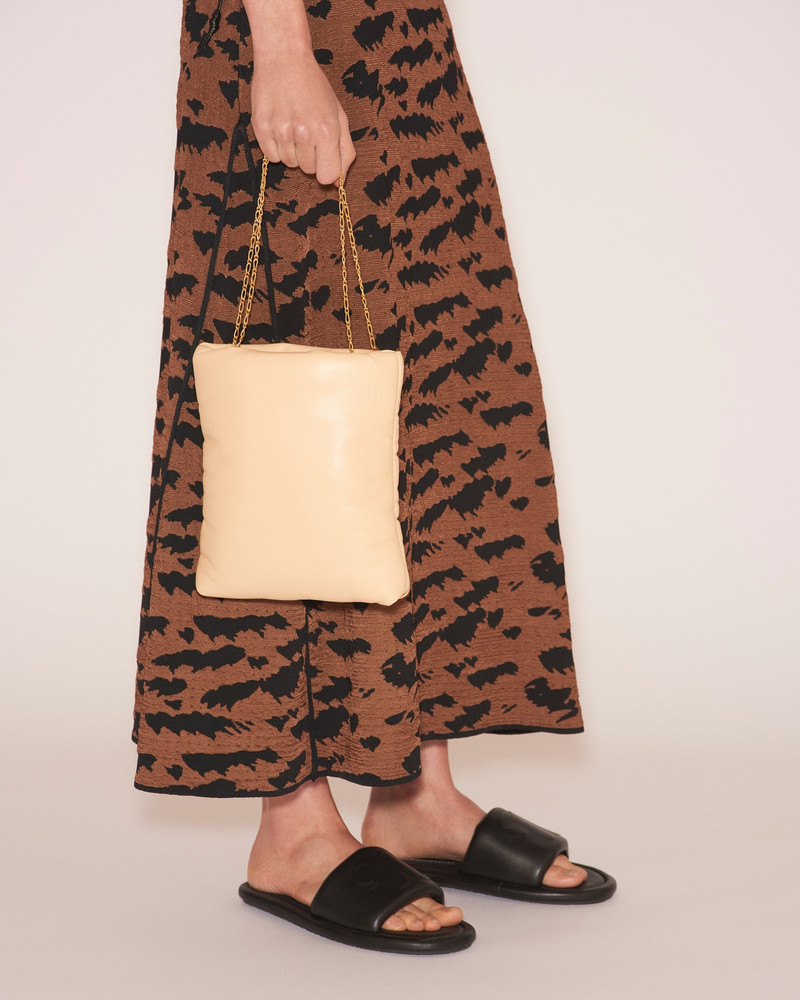 Nanushka NOELANI - Chain-embellished vegan leather bag - Eggshell outlook