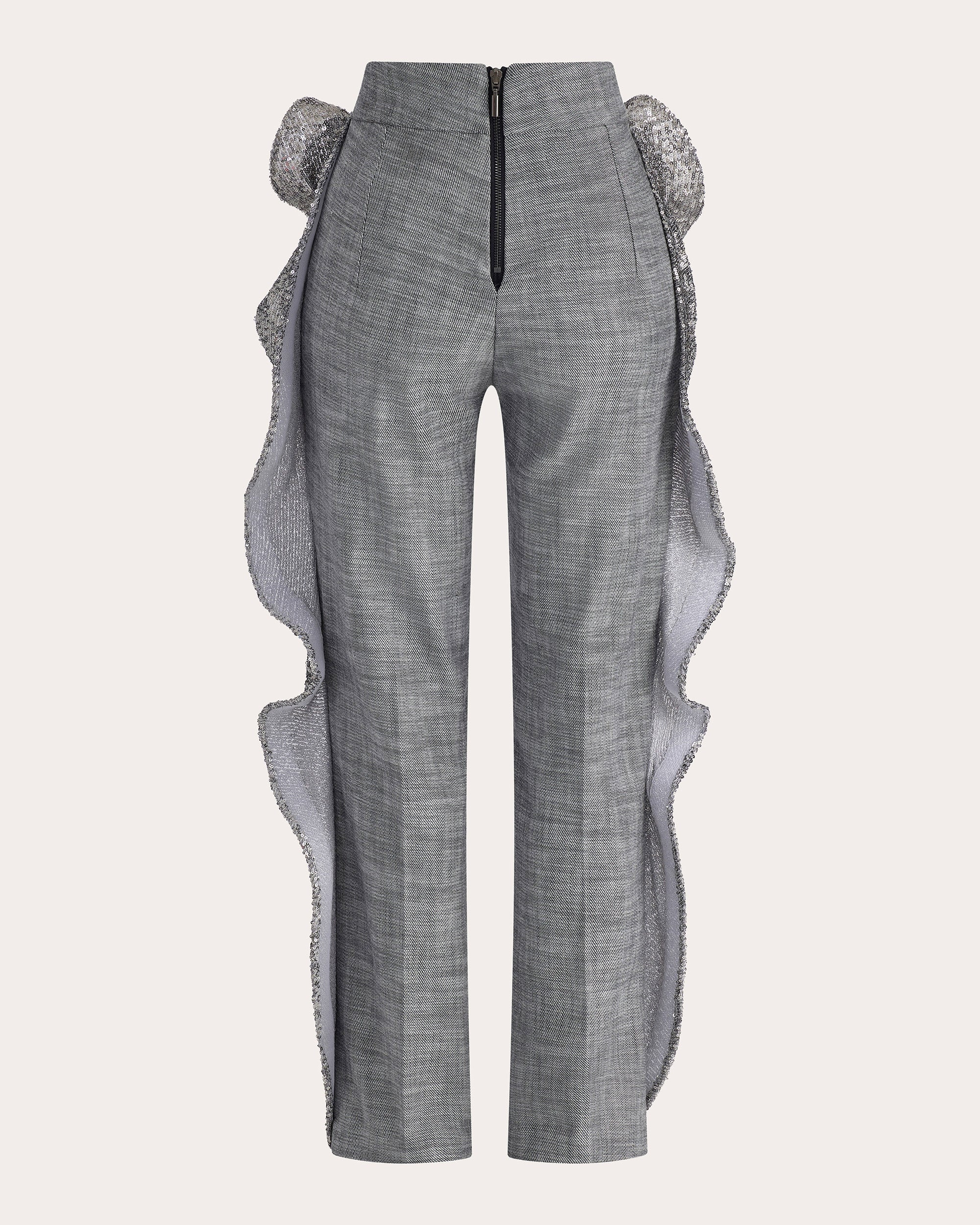 Coincide Sequin Ruffle Cotton Pants - 2