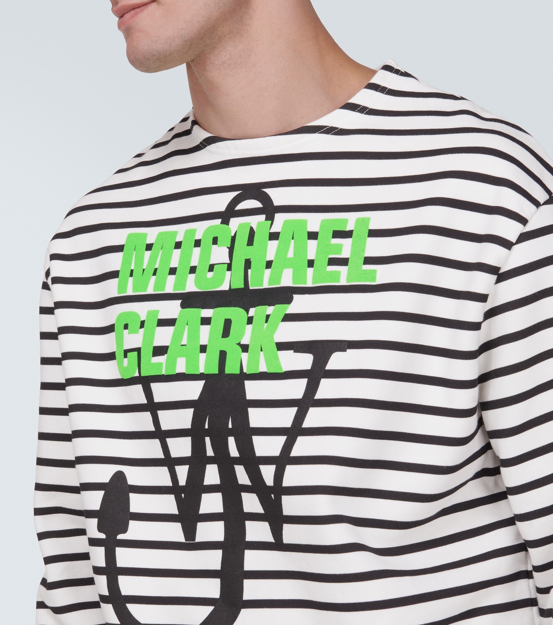 x Michael Clark striped cotton jersey sweatshirt - 5