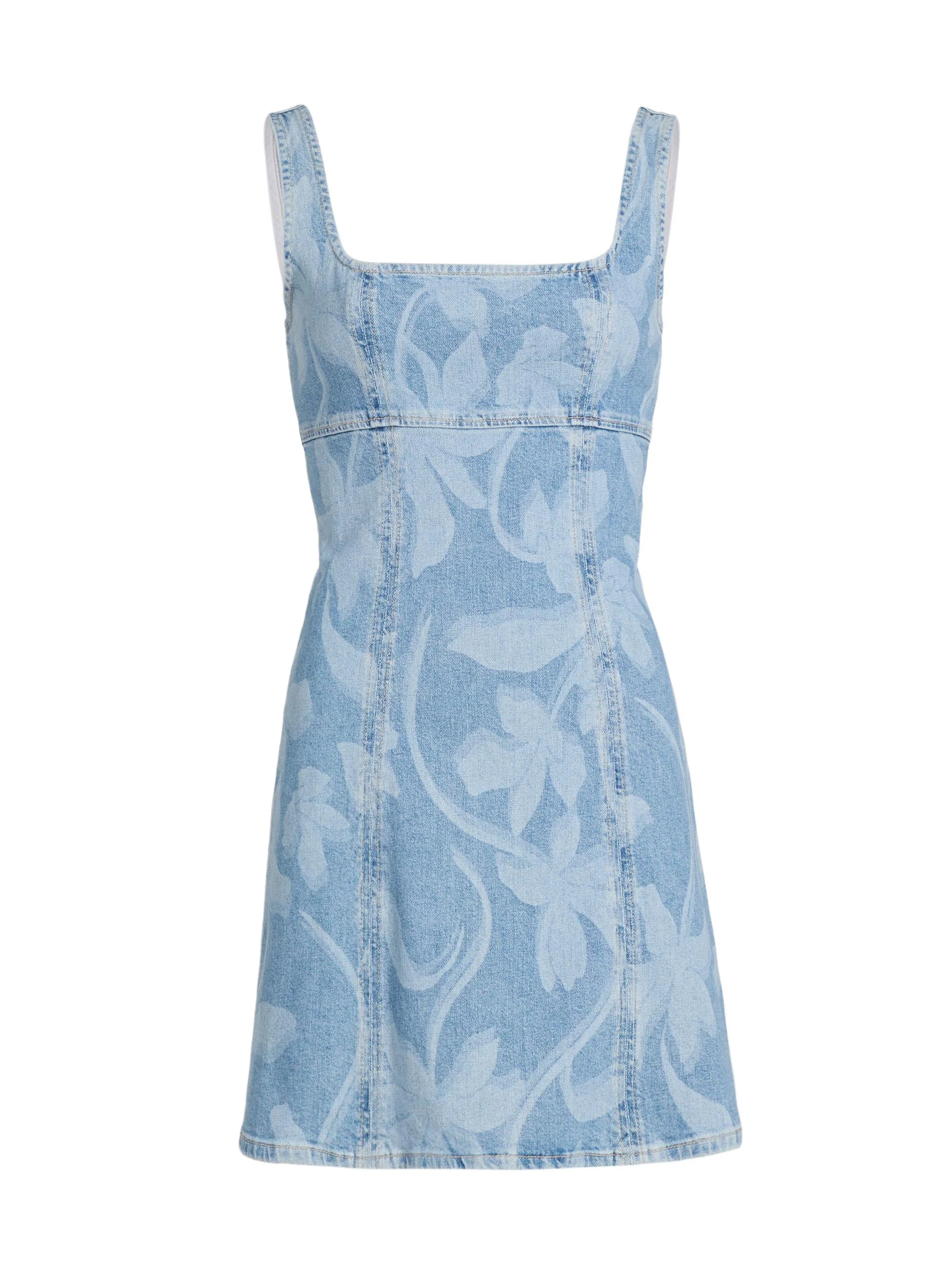 Women's Altadena Floral Cotton Denim Sheath Minidress - Floral Laser - 1