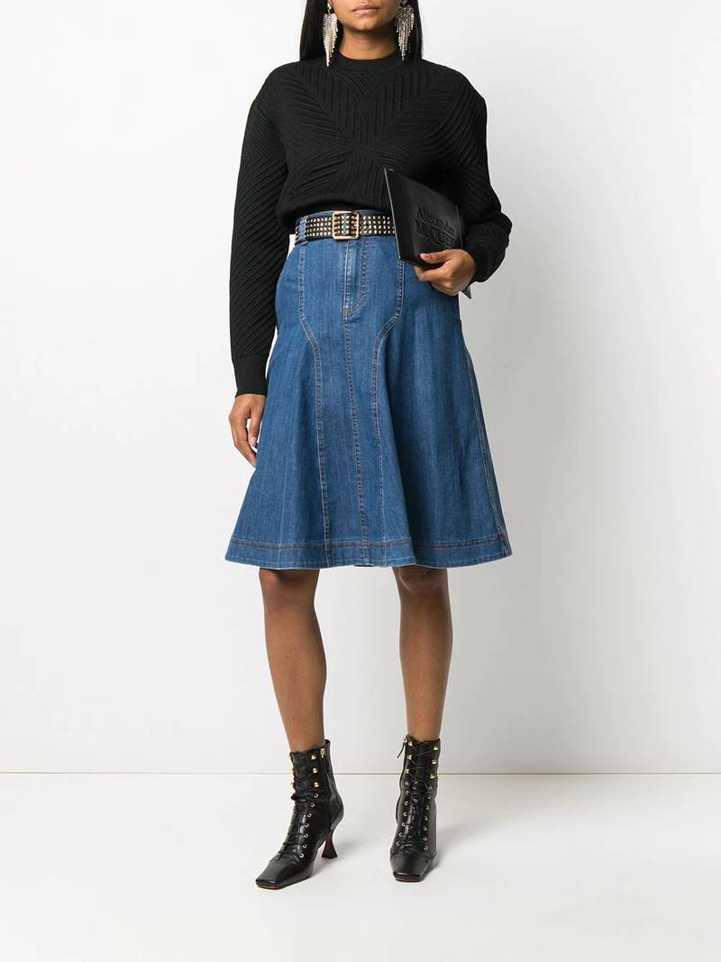 Alexander McQueen patterned rib-knit jumper outlook