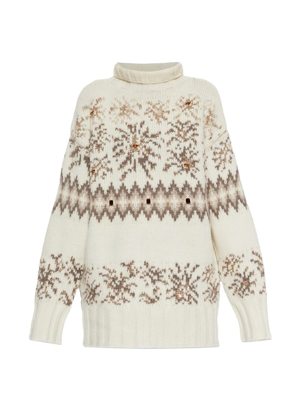 appliqué turtleneck sweater - 1