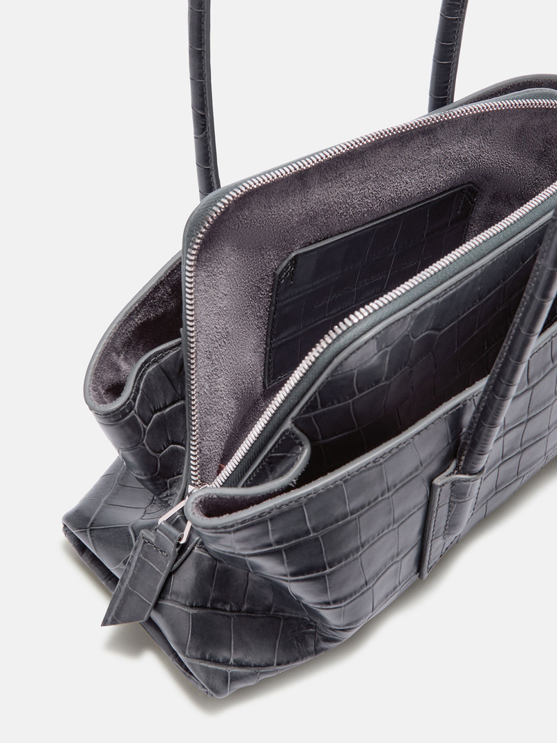 THE ATTICO ''LA PASSEGGIATA SMALL'' DARK GREY TOP HANDLE outlook