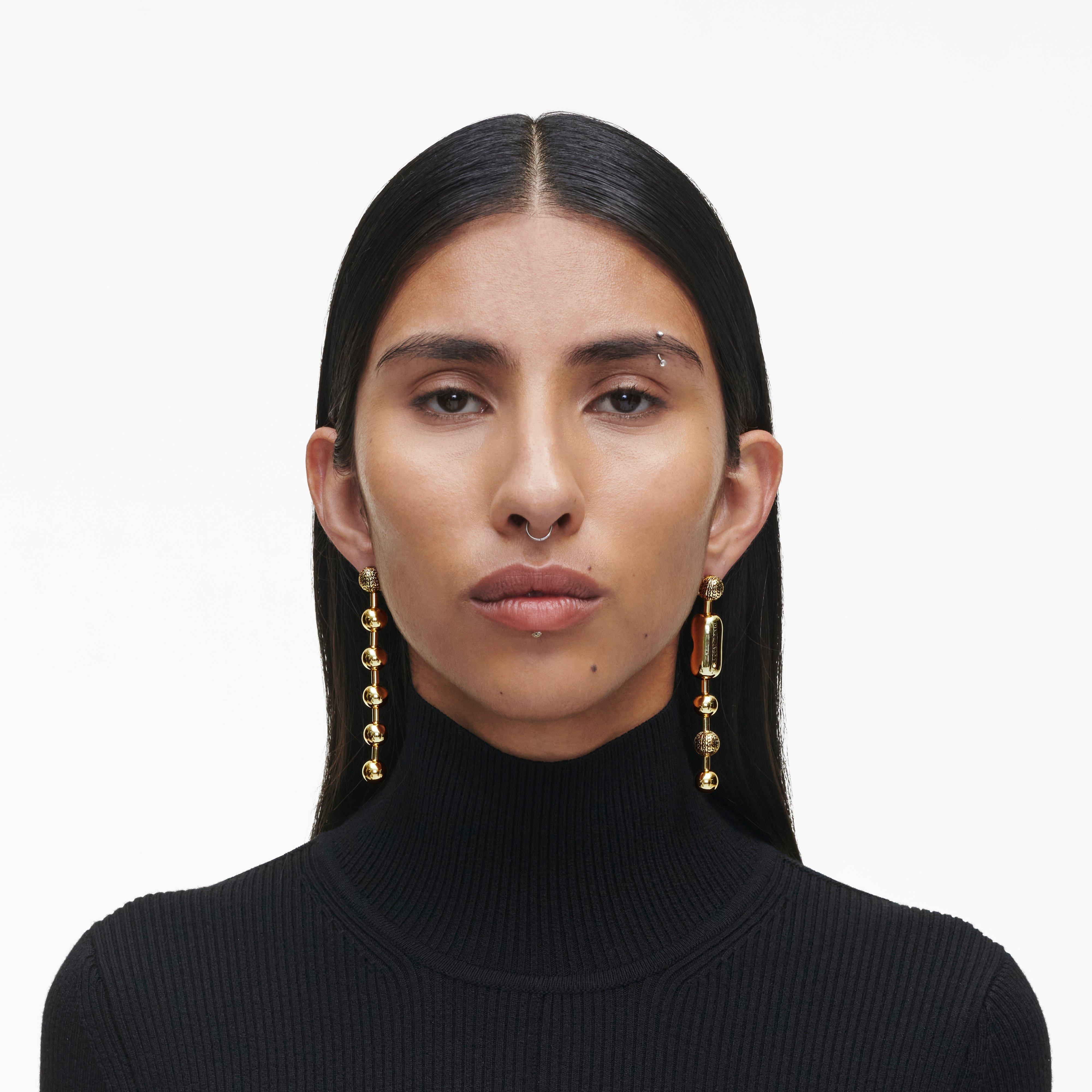 Marc Jacobs THE MONOGRAM BALL CHAIN EARRINGS | REVERSIBLE