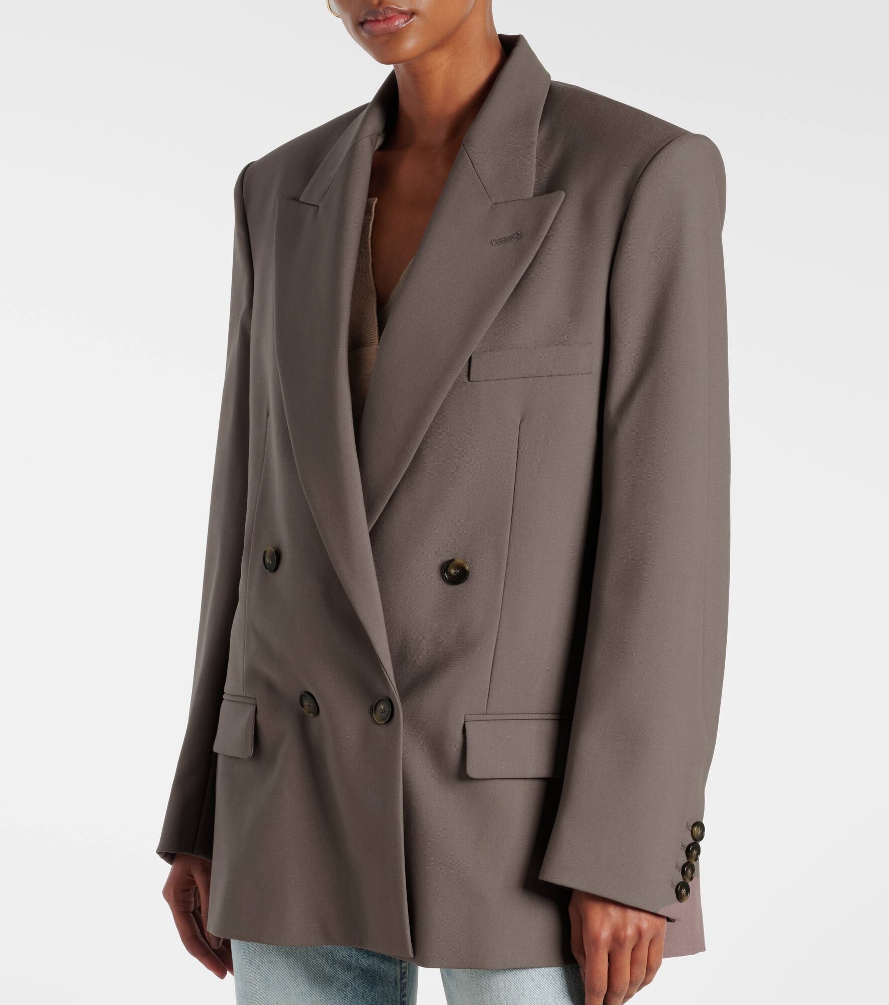 Oversized wool blazer - 4