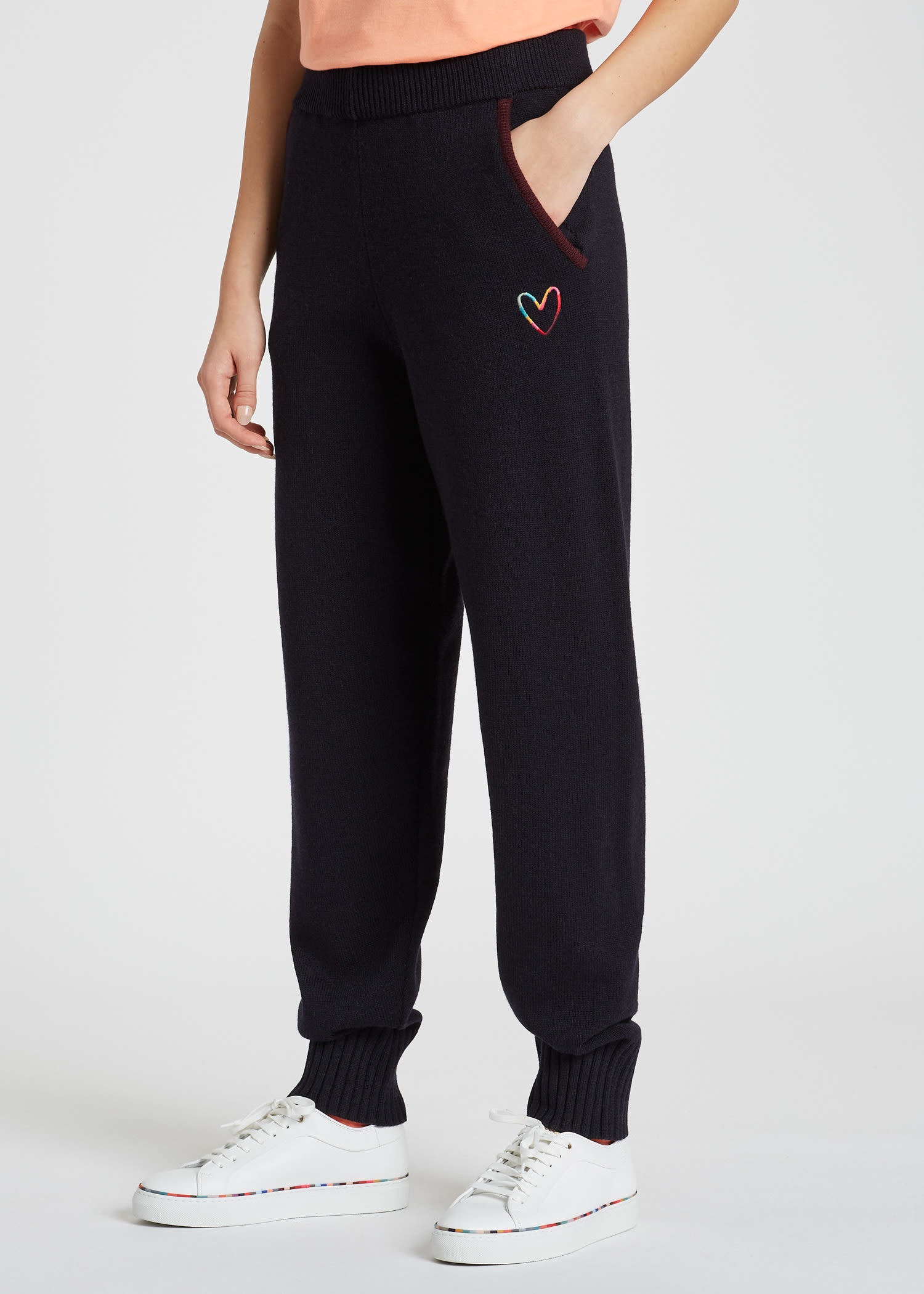 Embroidered 'Swirl' Heart Sweatpants - 6