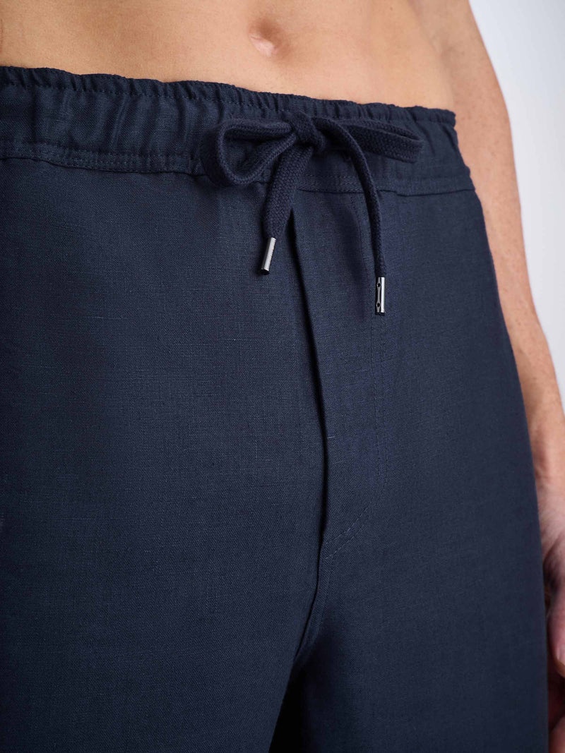 Men's Pants Sydney Linen Navy - 5