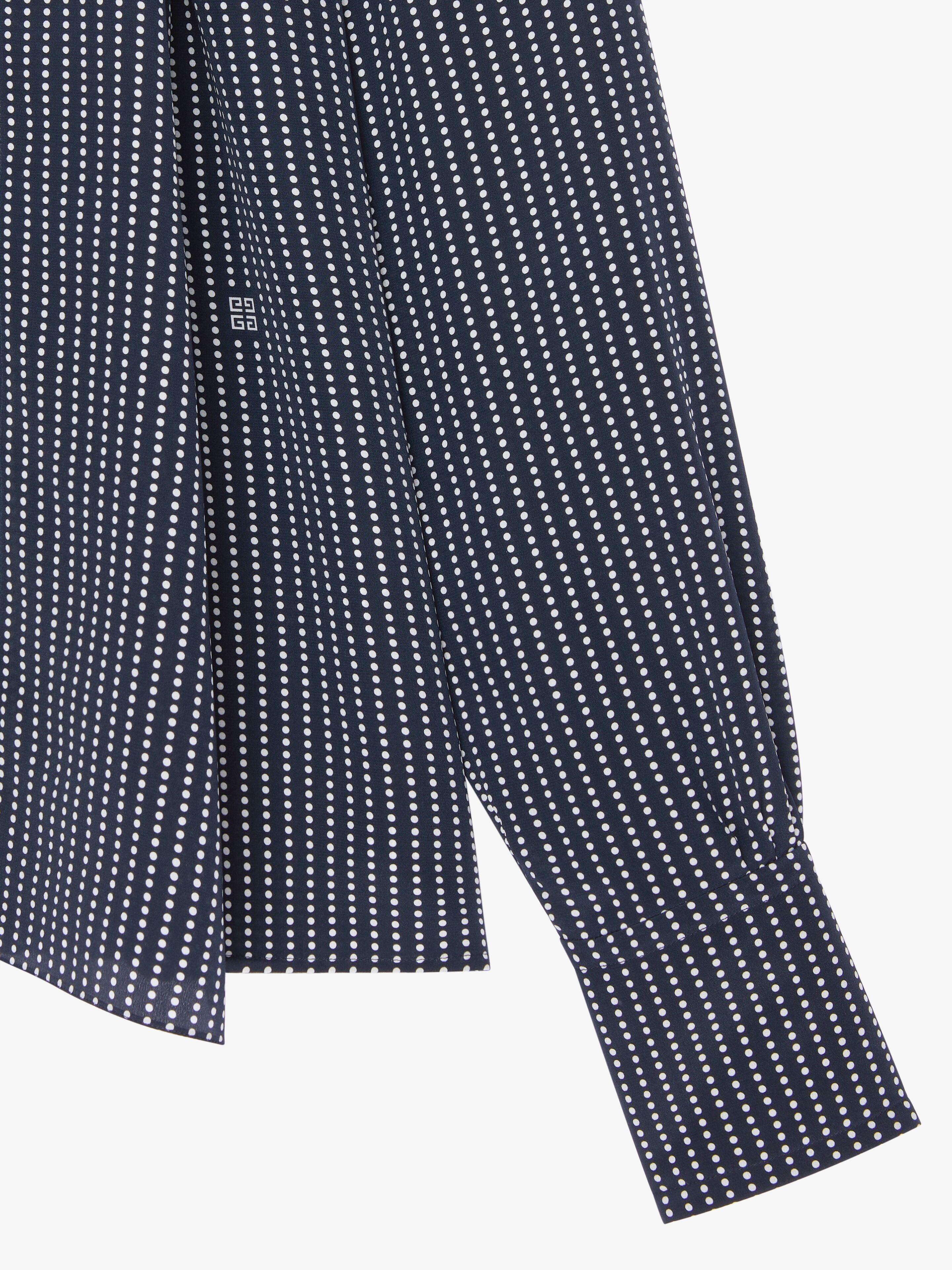 POLKA DOTS BLOUSE IN SILK WITH LAVALLIÈRE - 5