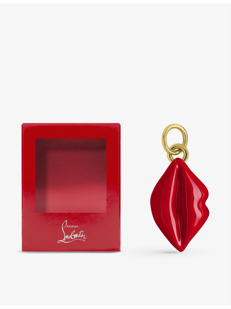 Christian Louboutin SOOOOO Glow Lips gold-tone and resin charm outlook