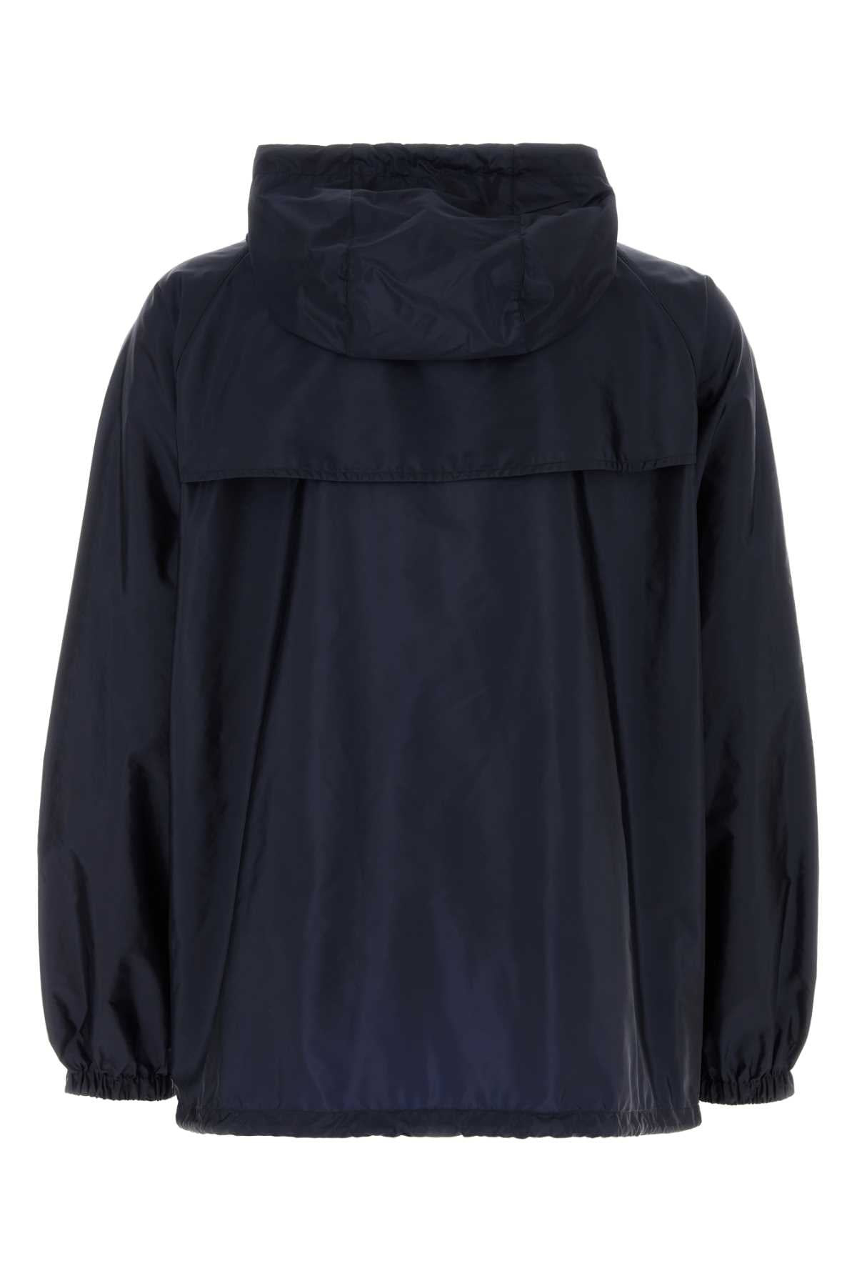 Prada Men Navy Blue Re-Nylon Wind Breaker - 2