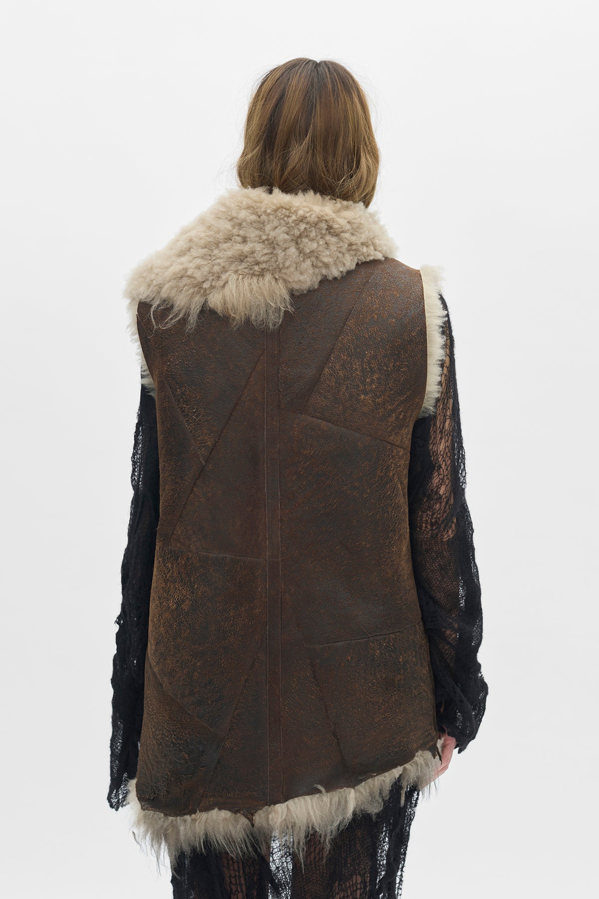 Aleid Asymmetric Fur Waistcoat - 4