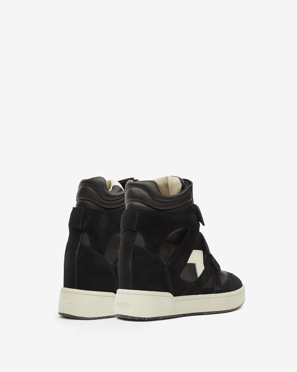 ISABEL MARANT IM3 スニーカー 今期 ISABEL MARANT IM3 Suede-Trimmed Wedge High-Top Sneakers