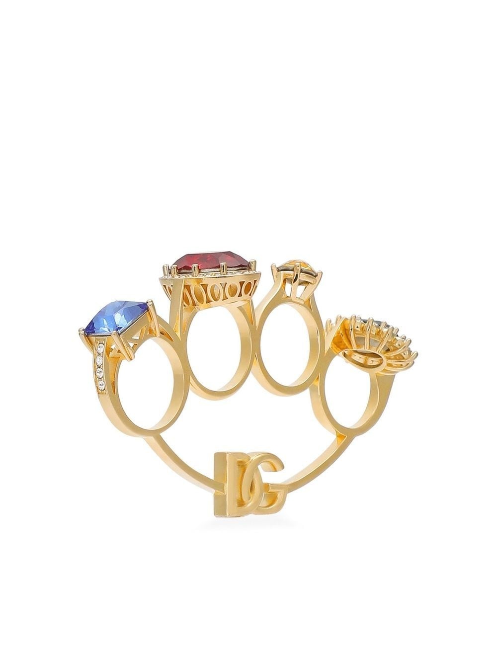 Knucklebuster rhinestone-embellished ring - 5
