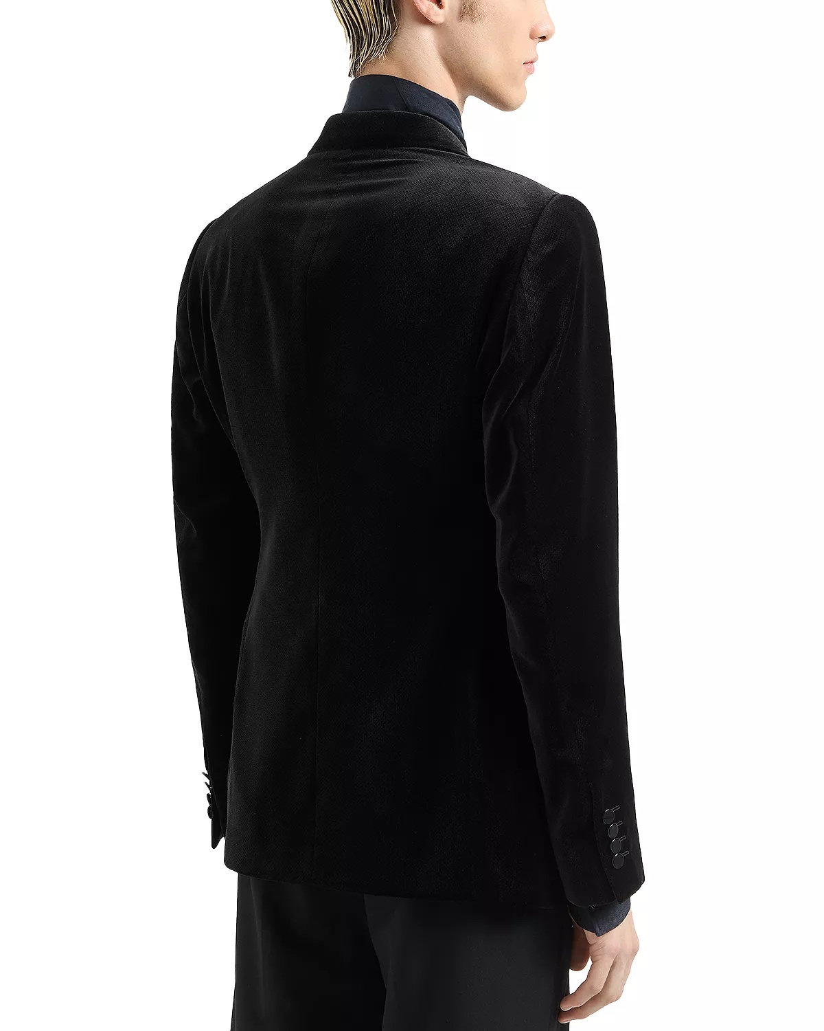 Embossed Print and Satin Lapel Blazer - 2