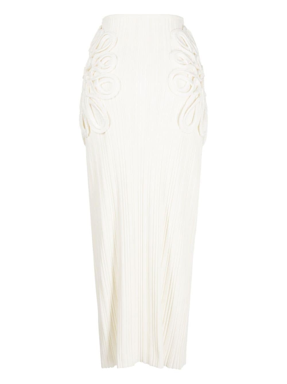 Chasina floral-appliqué beach skirt - 2