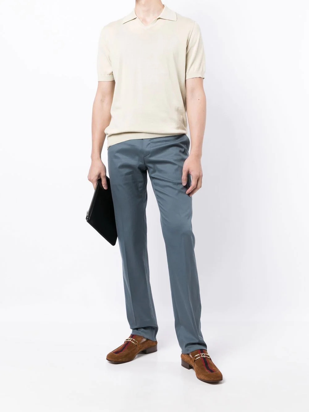 straight leg chino trousers - 2