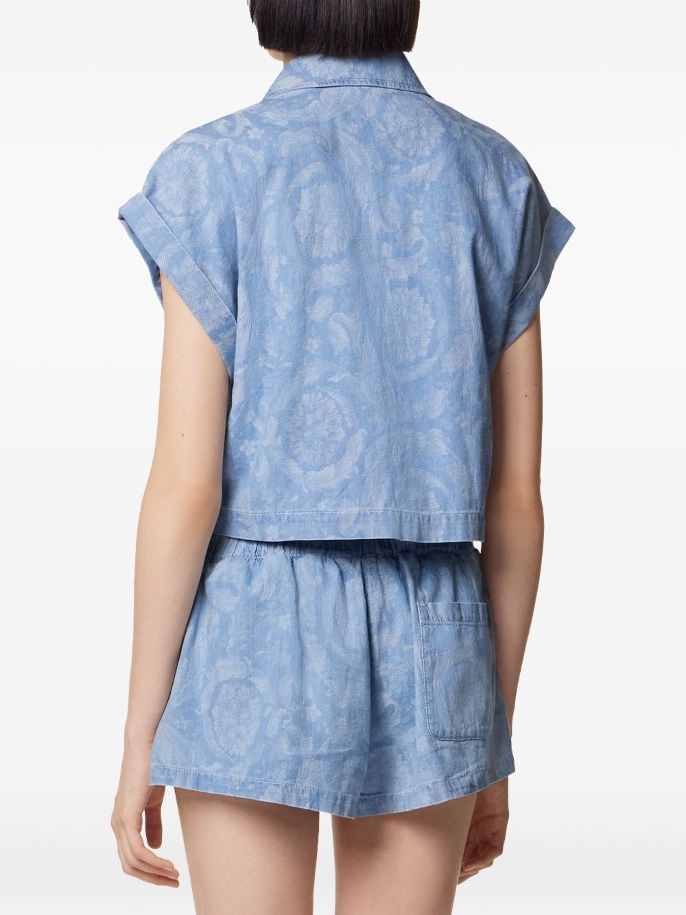 Barocco-print shirt - 4