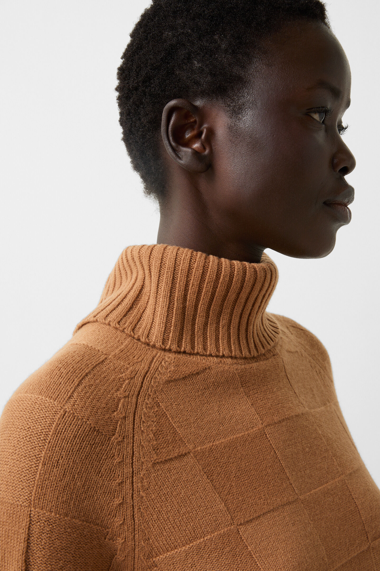 Lake turtleneck pullover in Camel - 5