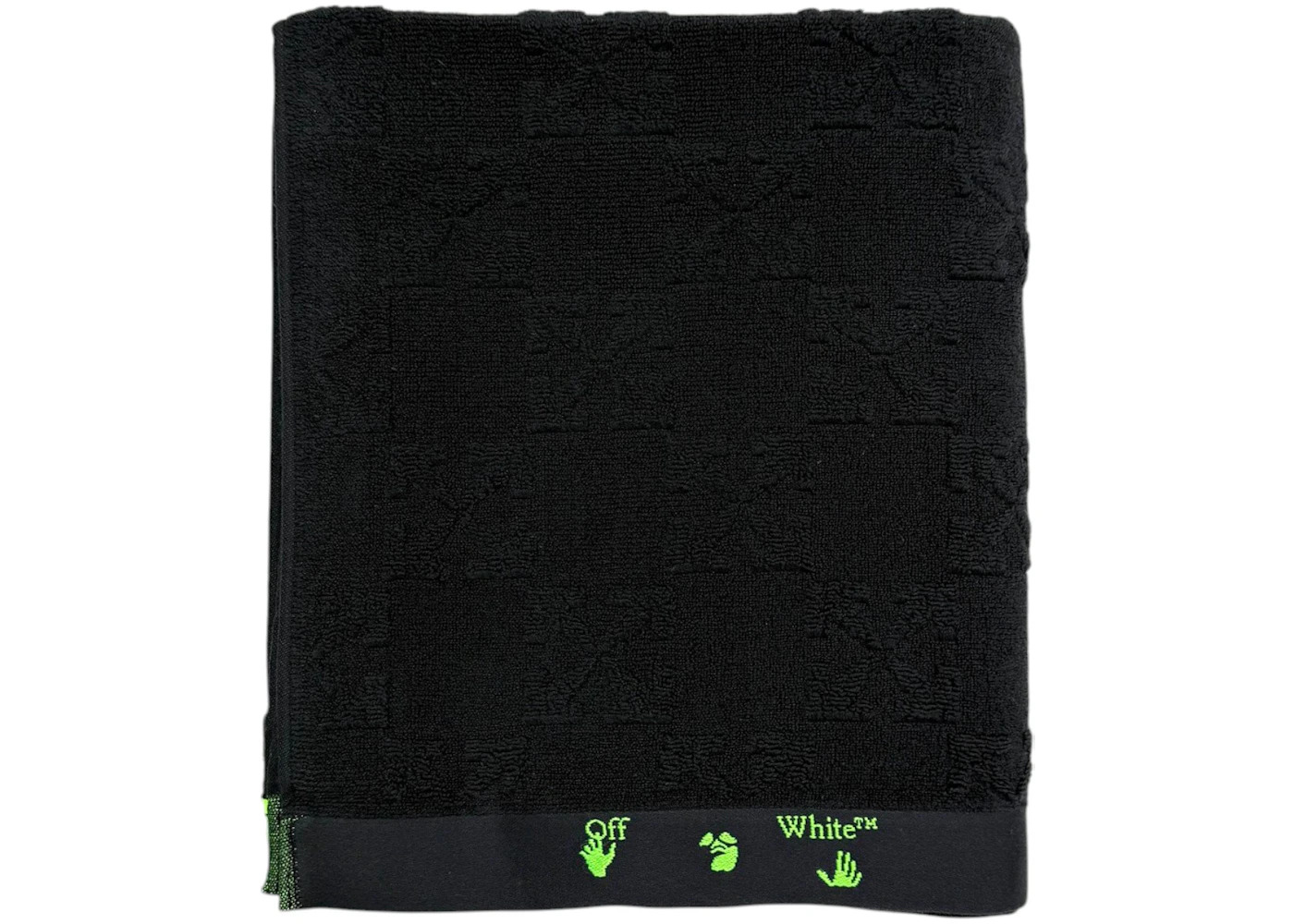 OFF-WHITE x ICA Shower Towel Black/Green - 3
