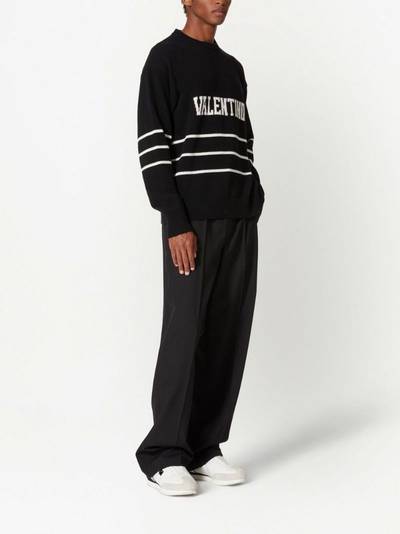 Valentino intarsia-logo wool jumper outlook
