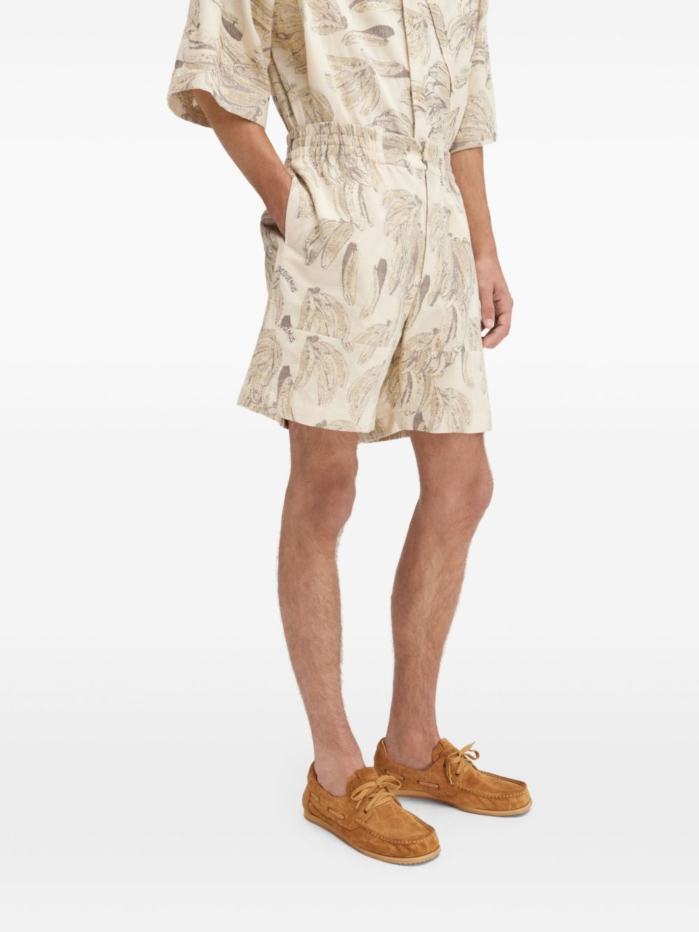 patterned-jacquard shorts - 4