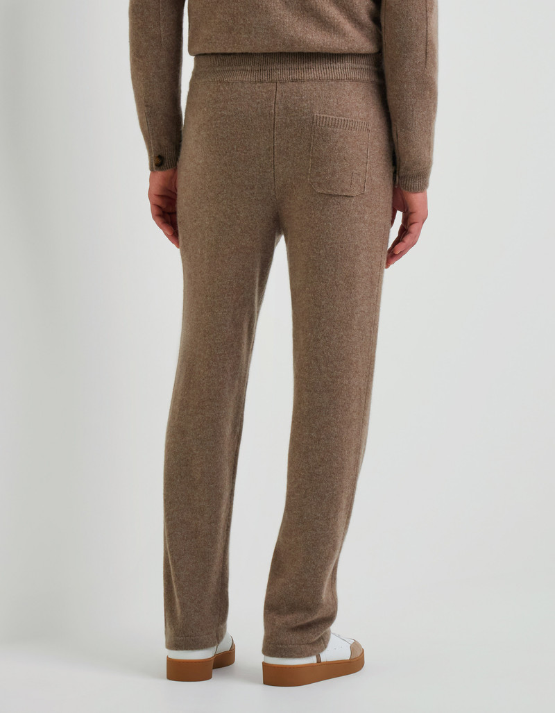 HAZELNUT STRAIGHT-BOTTOM PANTS IN WOOL-CASHMERE 4