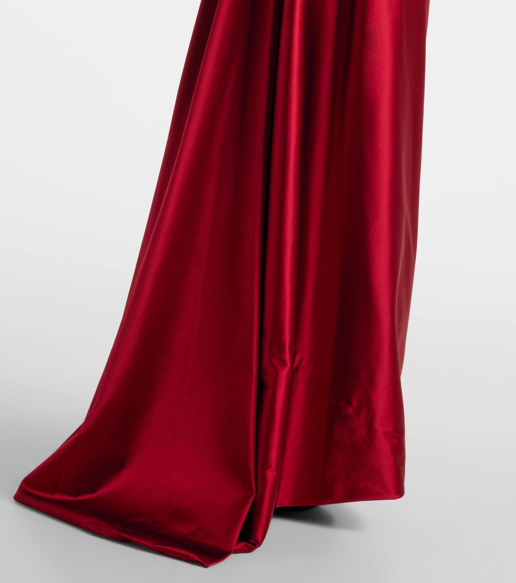 Camille draped crêpe satin bustier gown - 6