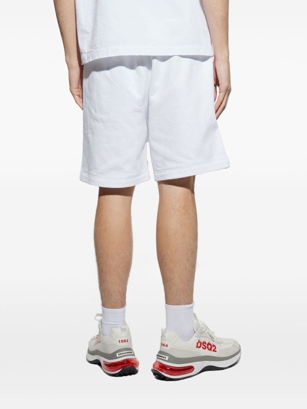 logo-print shorts - 4
