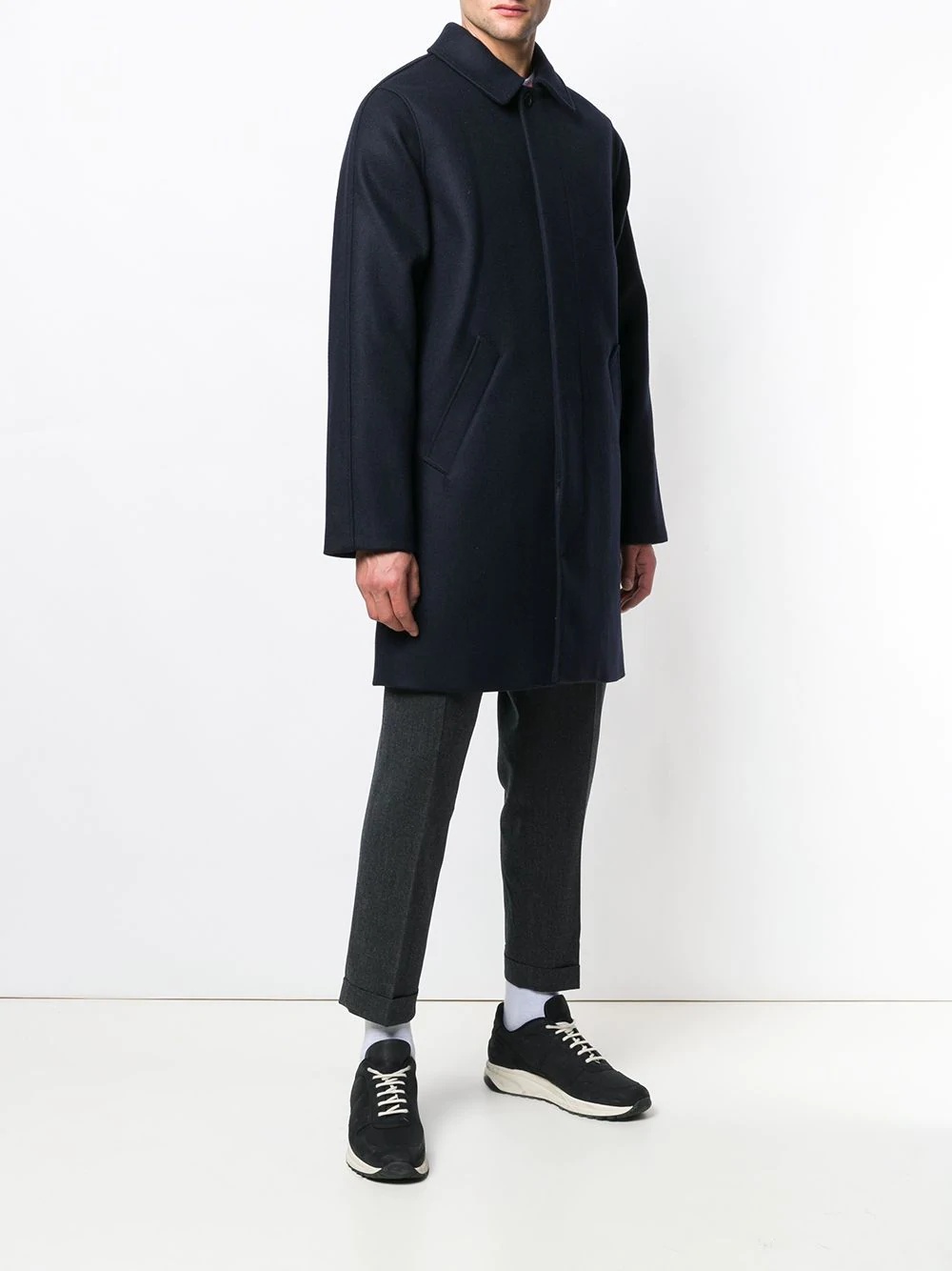 boxy single-breasted coat - 5