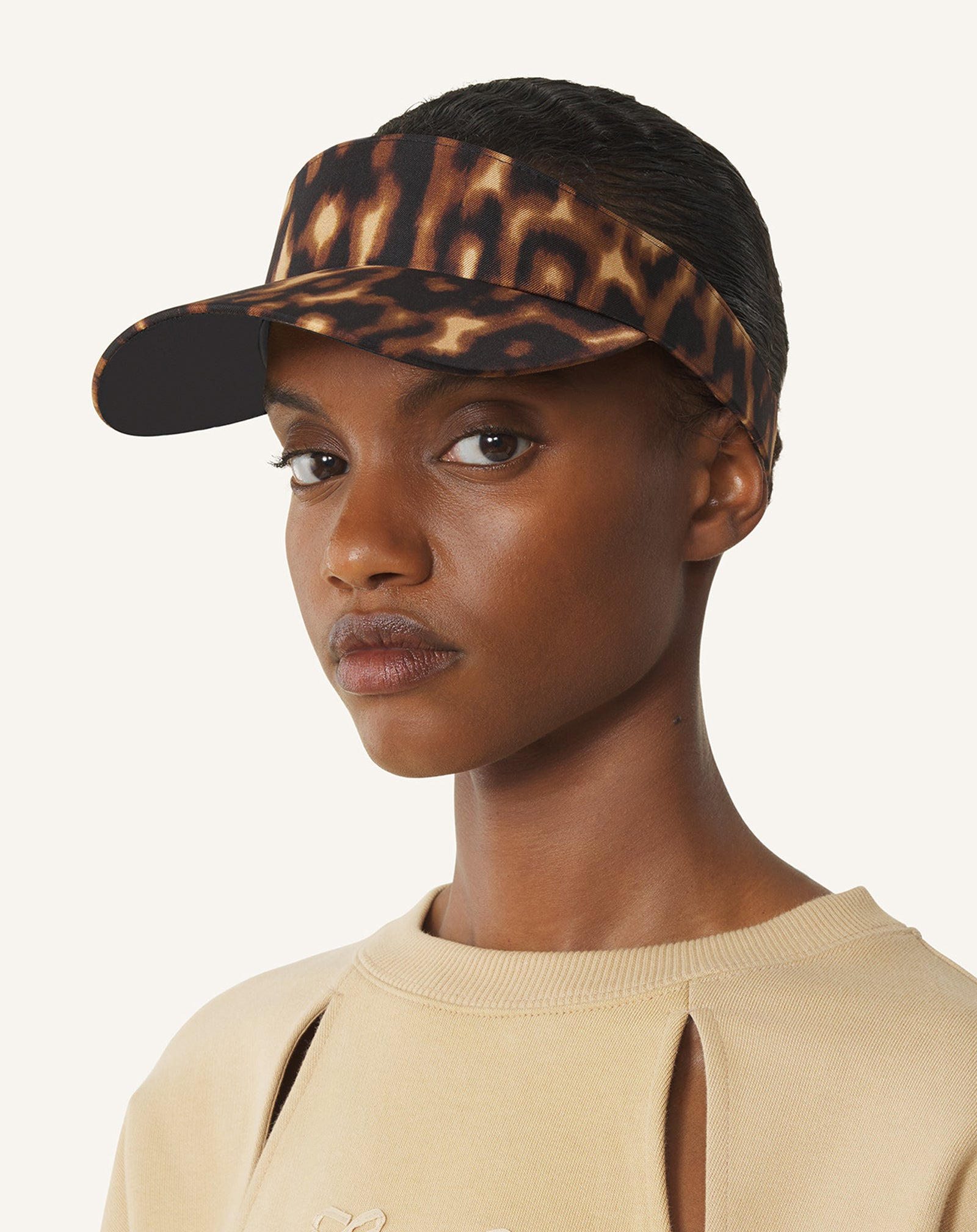 LANVIN LEOPARD PRINT VISOR - 5