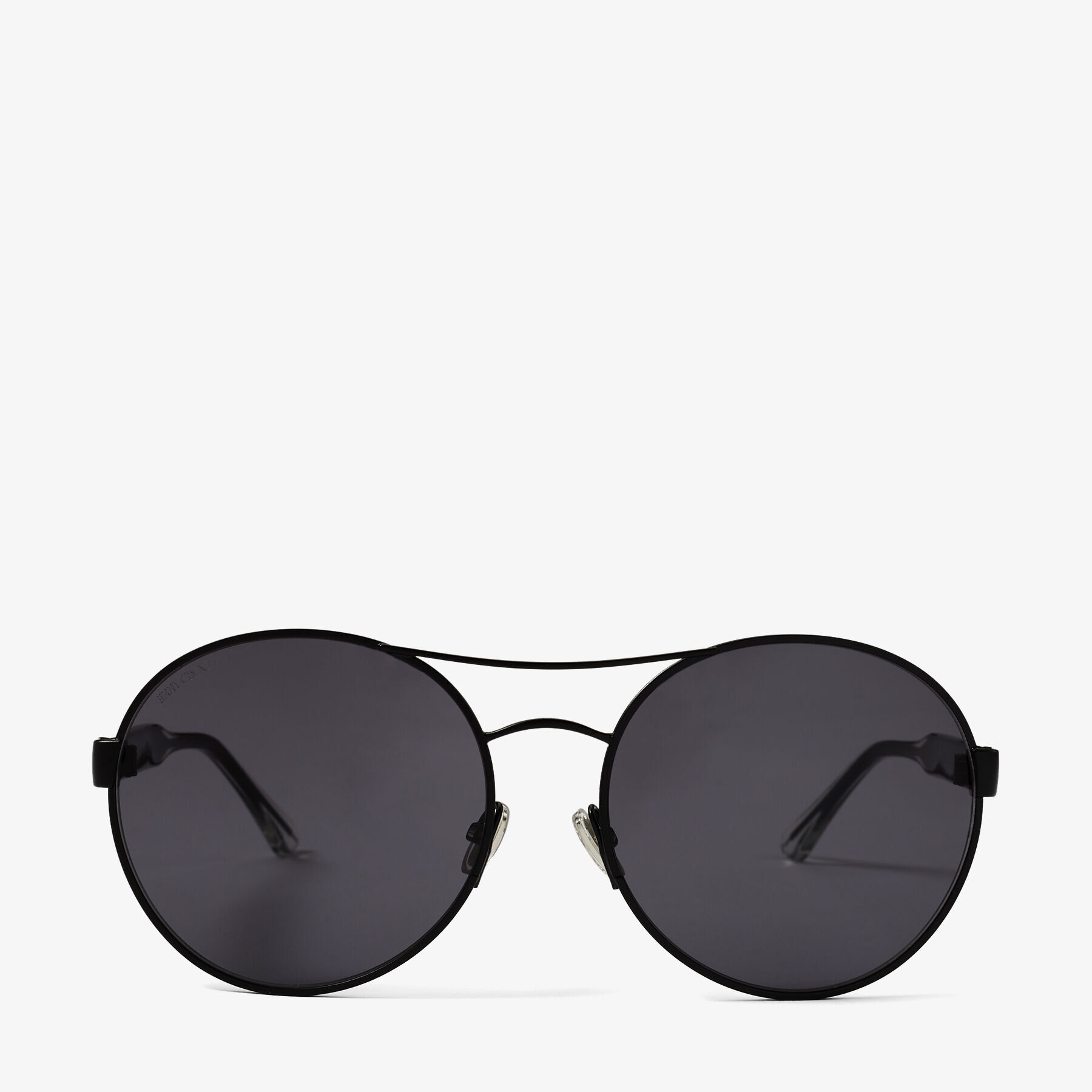 Yann
Black Round-Frame Sunglasses with Repeat Logo - 1