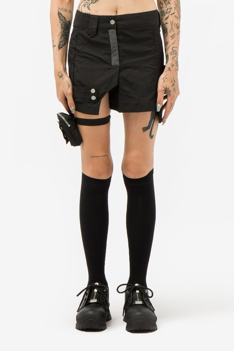 Asymmetry Paneled Skirt in Black 1