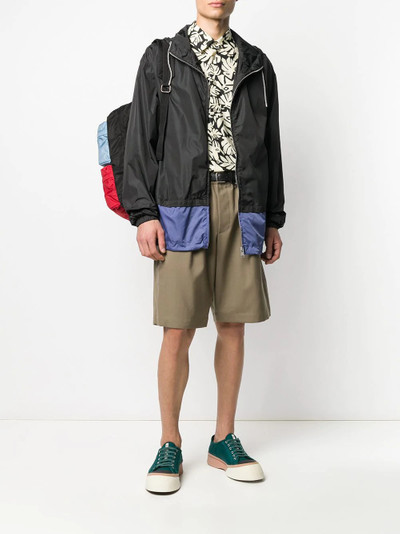 Marni embroidered logo panelled windbreaker outlook