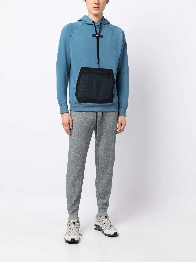 On logo-print drawstring track pants outlook