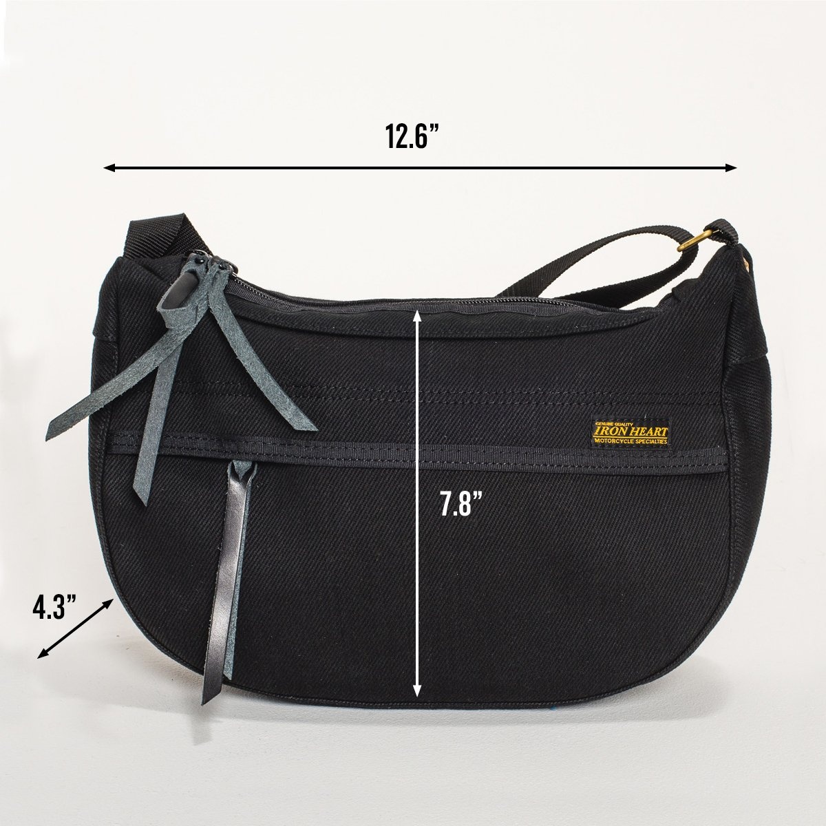IHE-19-HIC 12oz Hickory Stripe Small Shoulder Bag - Indigo - 9