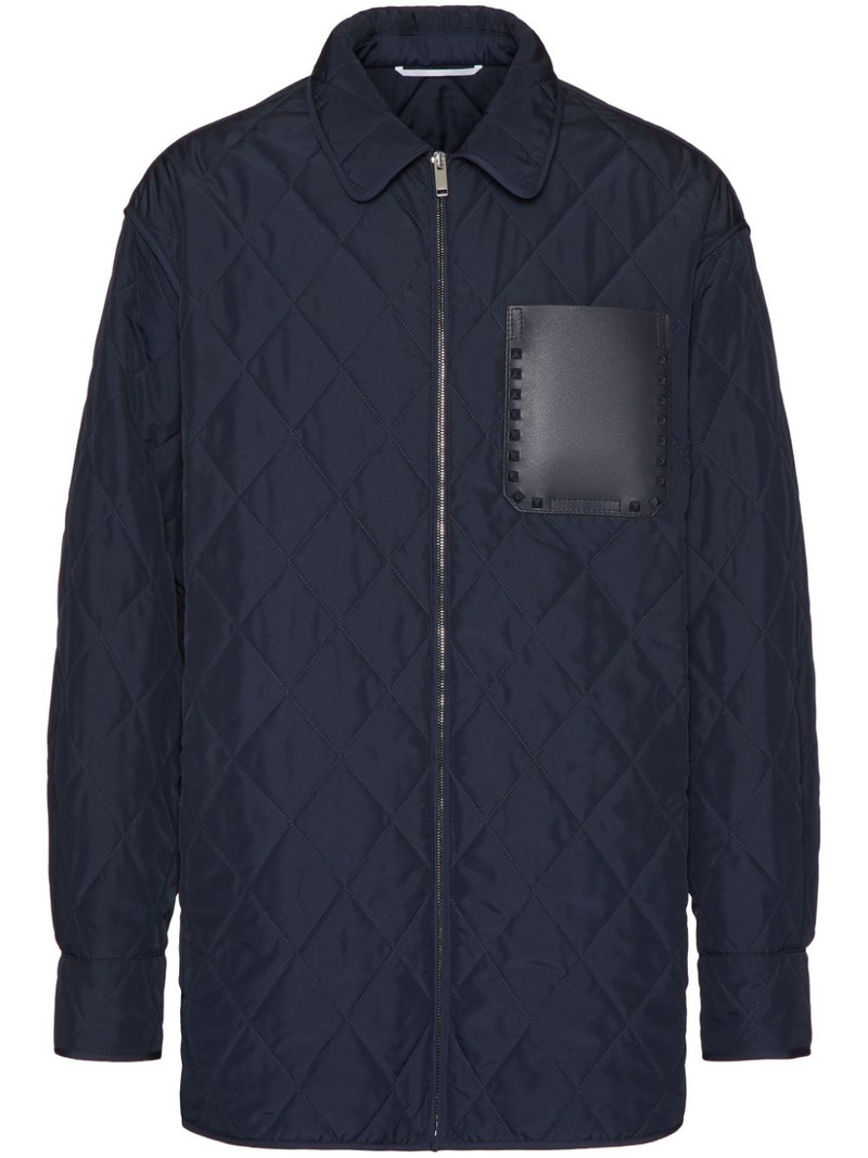 Rockstud Untitled quilted shirt jacket 1