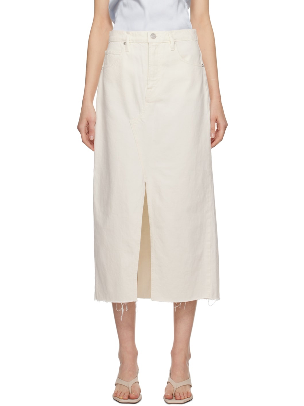 Off-White 'The Midaxi' Denim Midi Skirt - 1