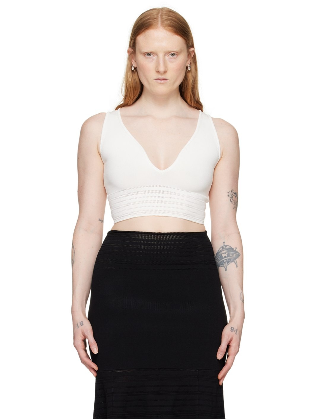 White Frame Detail Camisole - 1