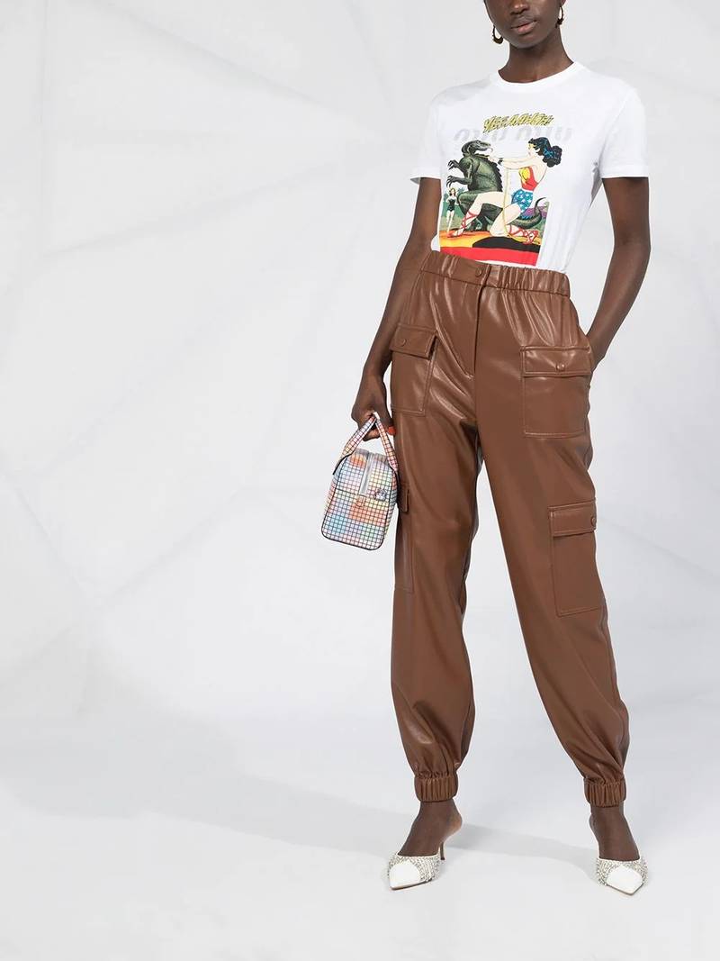 MSGM high-waisted pocket-detail trousers outlook