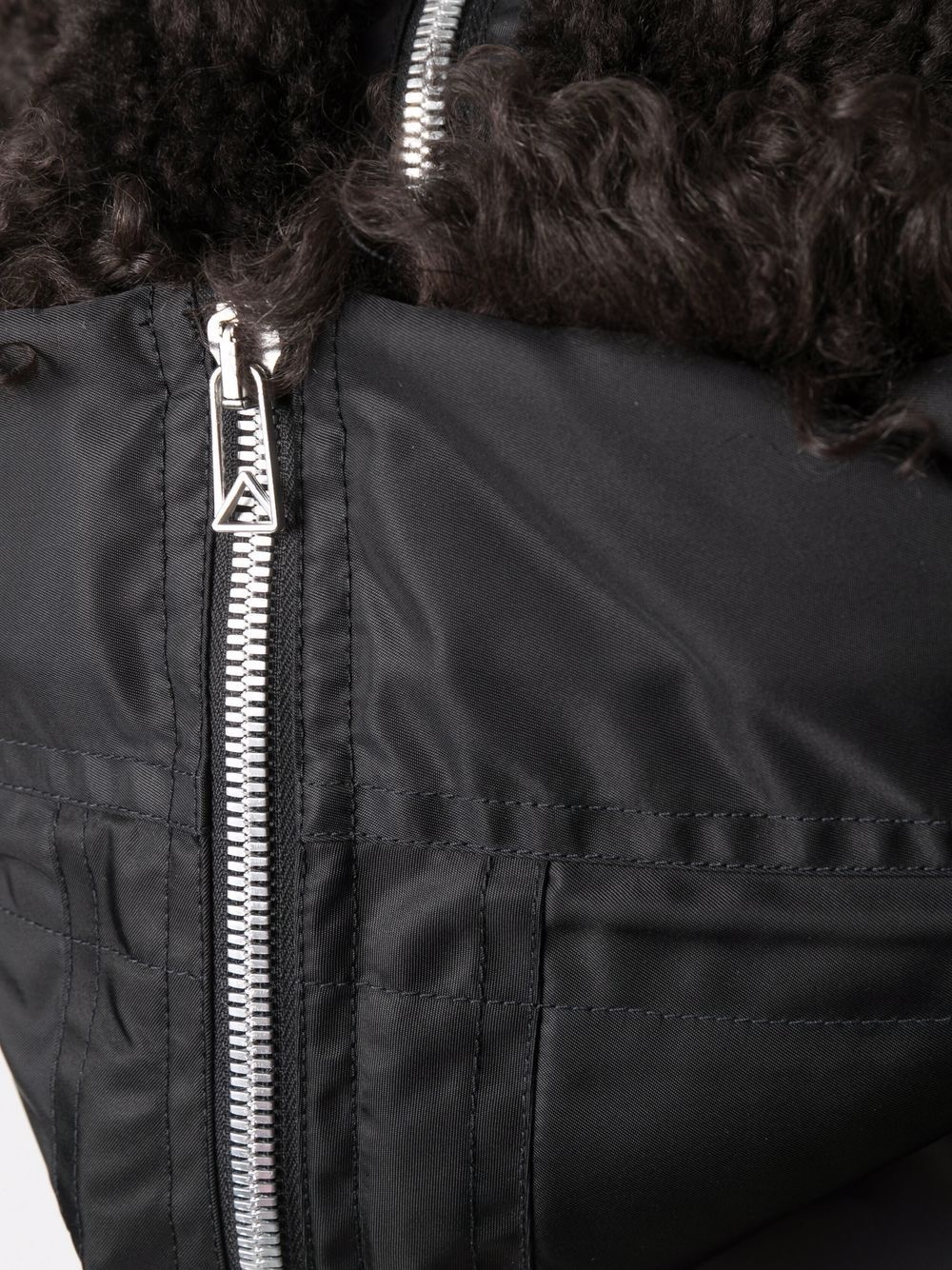 shearling hooded parka - 5