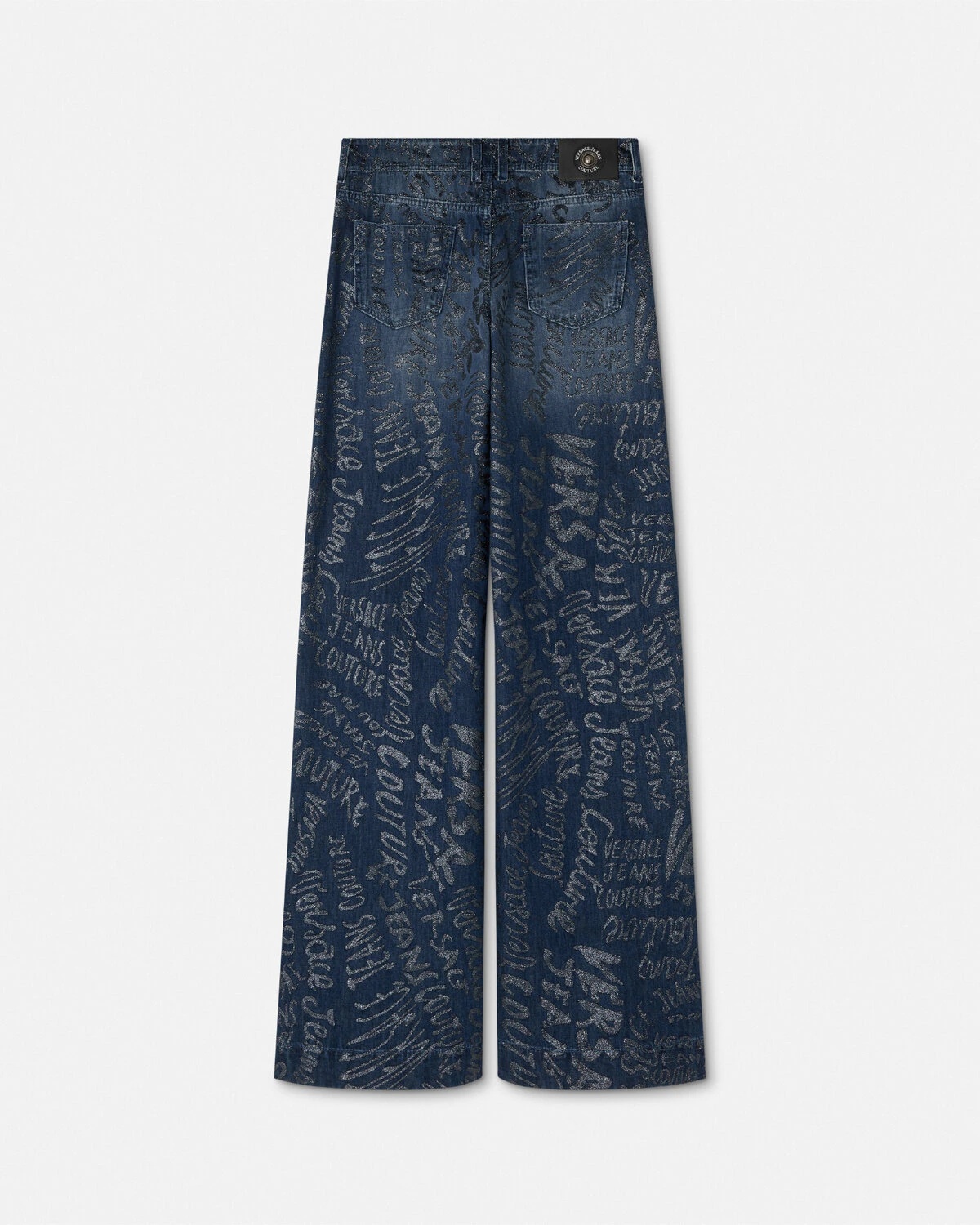 Glitter Logomania Wide-Leg Jeans - 3