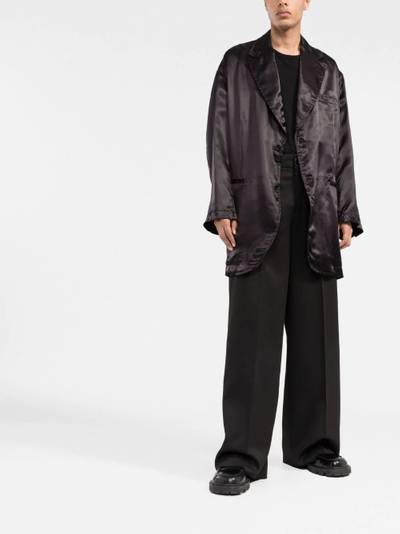 Comme des Garçons Homme Plus rose skull satin blazer outlook